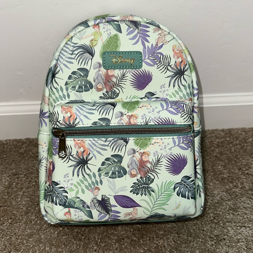 Peter Pan Loungefly Lost Boys Jungle Leaves mini backpack bag